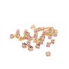 14k Gold Plated Multicolor Cubic Zirconia Spacer Beads for DIY Jewelry
