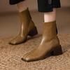 Women's Boots for Sexy High Heels Designer Square Toe Shoes  Winter New Ankle Boots Pumps Trend Dress Luxury Woman Booties