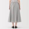 MUJI Women's Cool Flared Skirt, Gray Stripe, Size M, BE1VTA5S