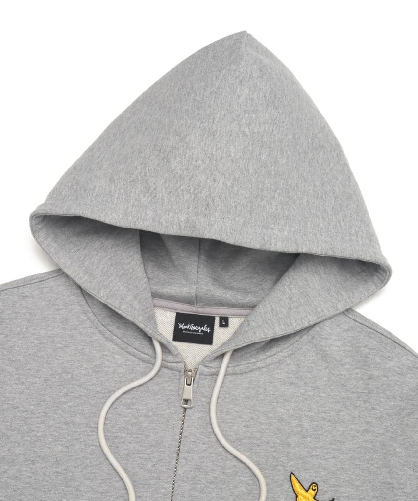 Mark Gonzales Angel Wappen Zip-Up Hoodie - M/Grey
