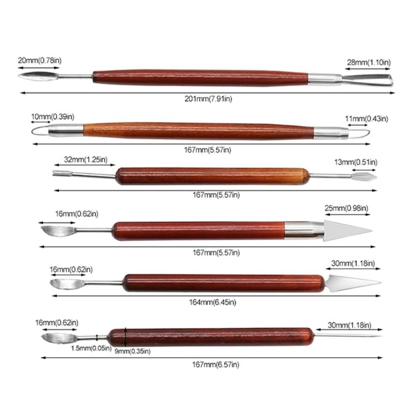 Pottery Sculpting Tool 6Piece for Detailed Handcrafted Pottery Sculptures Must Have Pottery Tool for Carving Enthusiasts