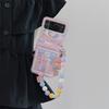 Cute Case for Samsung Z Flip 5 4 3 6 Case Strap Ins Korean Phone Cases for Samsung Galaxy Z Flip 6 ZFlip 3 4 Hand Chain Cover