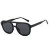  Double Bridges Square Women Sunglasses Fashion Black Orange Frame Men Retro Punk Sun Glasses Shades UV400