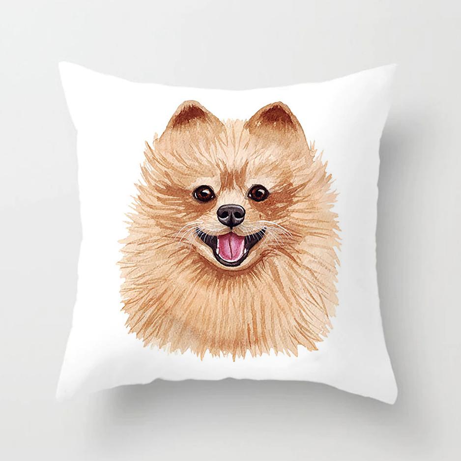 

Чехол для подушки с рисунком собаки из мультфильма 45*45 см, наволочка для дивана, подушки для детской комнаты, чехол для подушки из полиэстера для домашнего декора Cojin 450mm*450mm