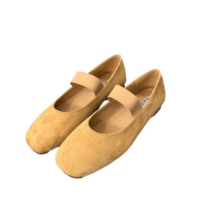 Flat-bottomed retro small red single shoes fairy shoes 2025 new summer ballet shoes with skirt Mary Jane shoes