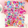 12Sheets/set Dress Up Girls  Rewards Sticker Puffy Bubble Toys Stickers