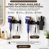 Wall Mounted Hair Dryer Holder Bathroom Hair Tool Storage Rack No Drill Self Adhesive Organizer for Hair Dryer Brush and Comb