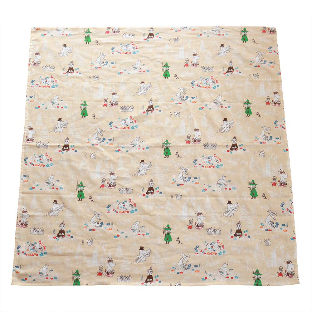 Moomin Multi Gauze Made in Double Nursing Knee 100 x 100 cm Blanket, Japan, Gauze, Swaddle, Cape, Blanket, (Beige)