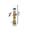 6 Port Metal Bird feeders for Multiple Birds Durable Proof Easy to Fill with Lift Cover and Clean transparents Tube Stable Hanging Design