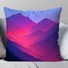 Colorful Snow Mountain Pillow Case Fashion Square Pillowcase Bedroom Sofa Room Ins Decoration Leisure