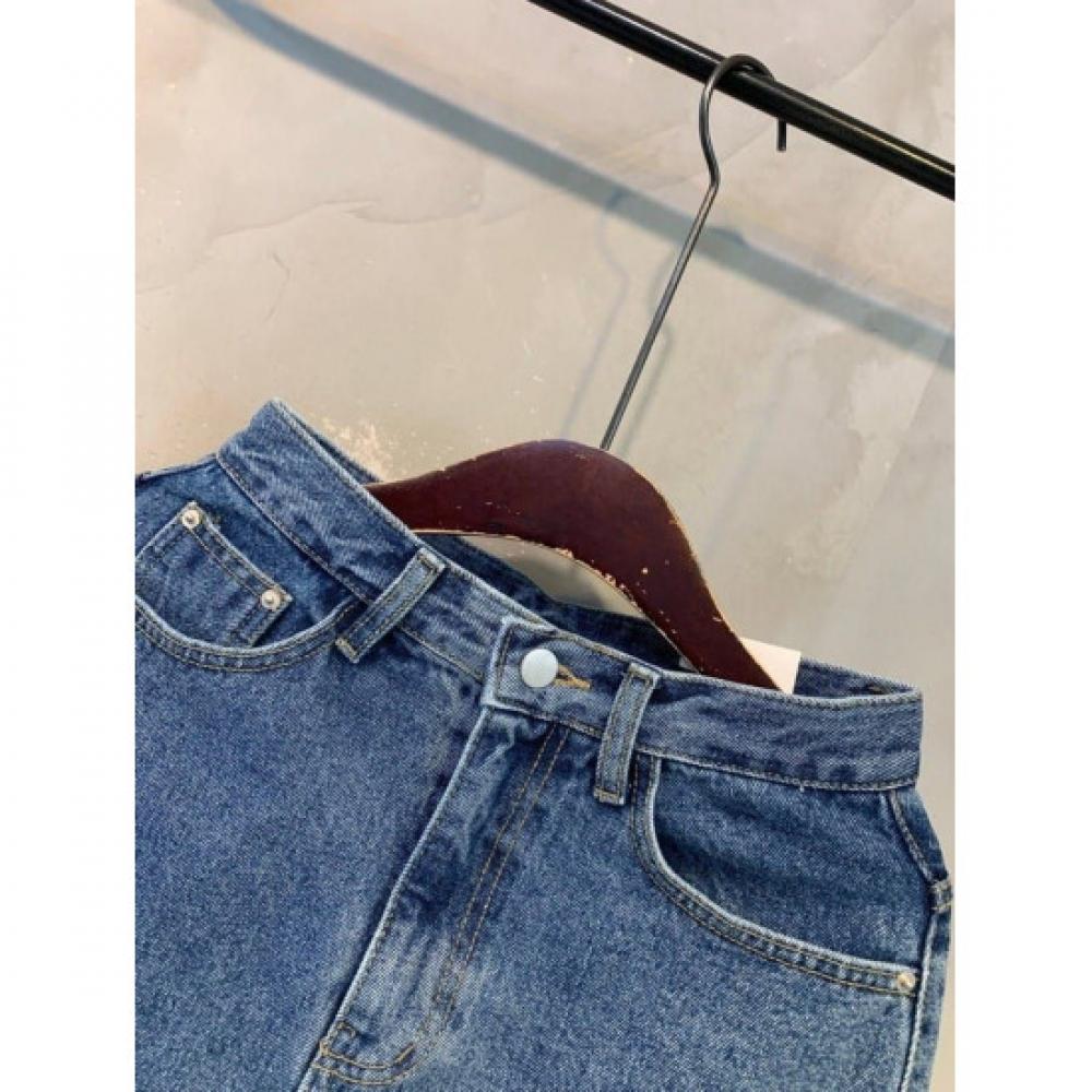 C S In The Room CArgo poCket bACk Slit Semi A lIne Denim Long Skirt 2Color