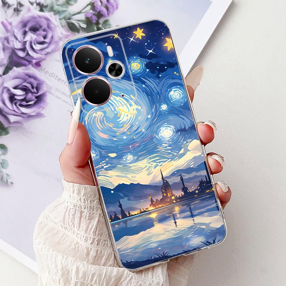 For Realme 14 5G Case RMX5075 Cool Dragon White Lion Painted Cover Soft Slim Phone Case For Realme 14T Realme14 T 5G Fundas Bags