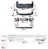 18-22 Mercedes-Benz AMG GT63 Wide Body Kit: Front/Rear Air Intake Grille, Radiator Cover, Lip, Center Grille Emblem.