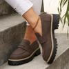 New Spring and Autumn Large Size Casual Scrub Women's Shoes Thick Heel Platform Retro