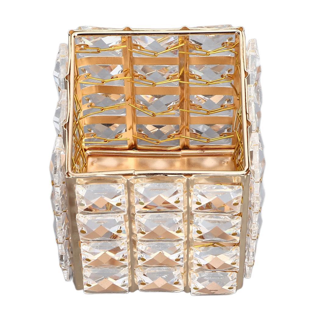 European Style Crystal Storage Box Crystal Jewelry Trinket Box Square Earrings Rings Organizer for Gift Giving Home