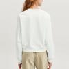 Skechers Yazan Series Printed Letter Round Neck Pullover Sweatshirt Women sweatshirt Cotton-Candy-White L423W139-0074