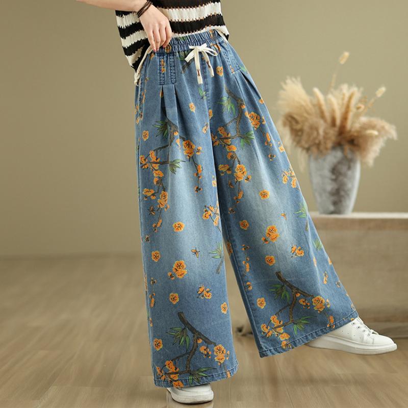 

Женские джинсы на весну-лето 2025 года, повседневные, с широкими штанинами, тонкие, свободные, стройнящие, прямые, длиной в пол 2XL жёлтый