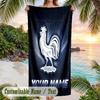 Beach Towel France national football team Print Custom Name Text Soft Towel for Swimming Pool
