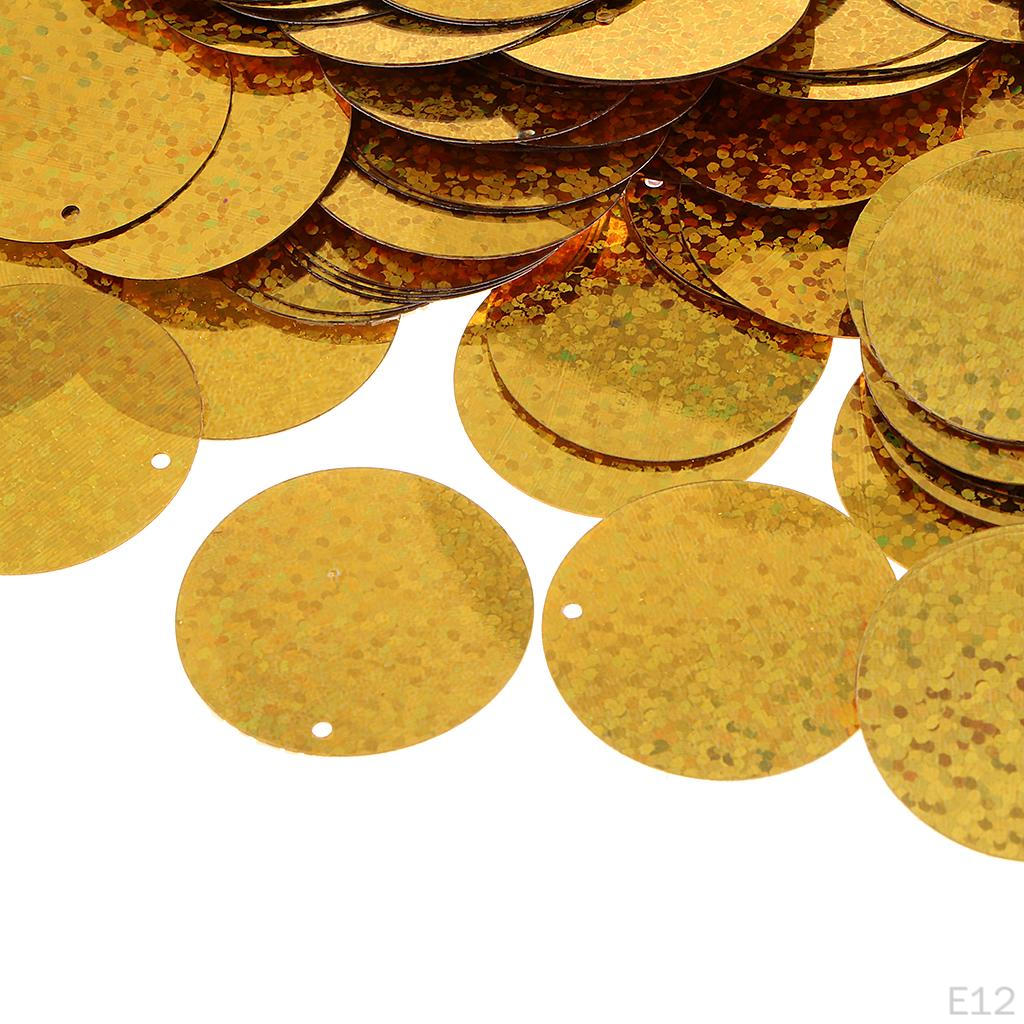 100g / Pack 3cm Round Sequin Paillette Iridescent Spangles For Clothing Sewing Wedding DIY Craft