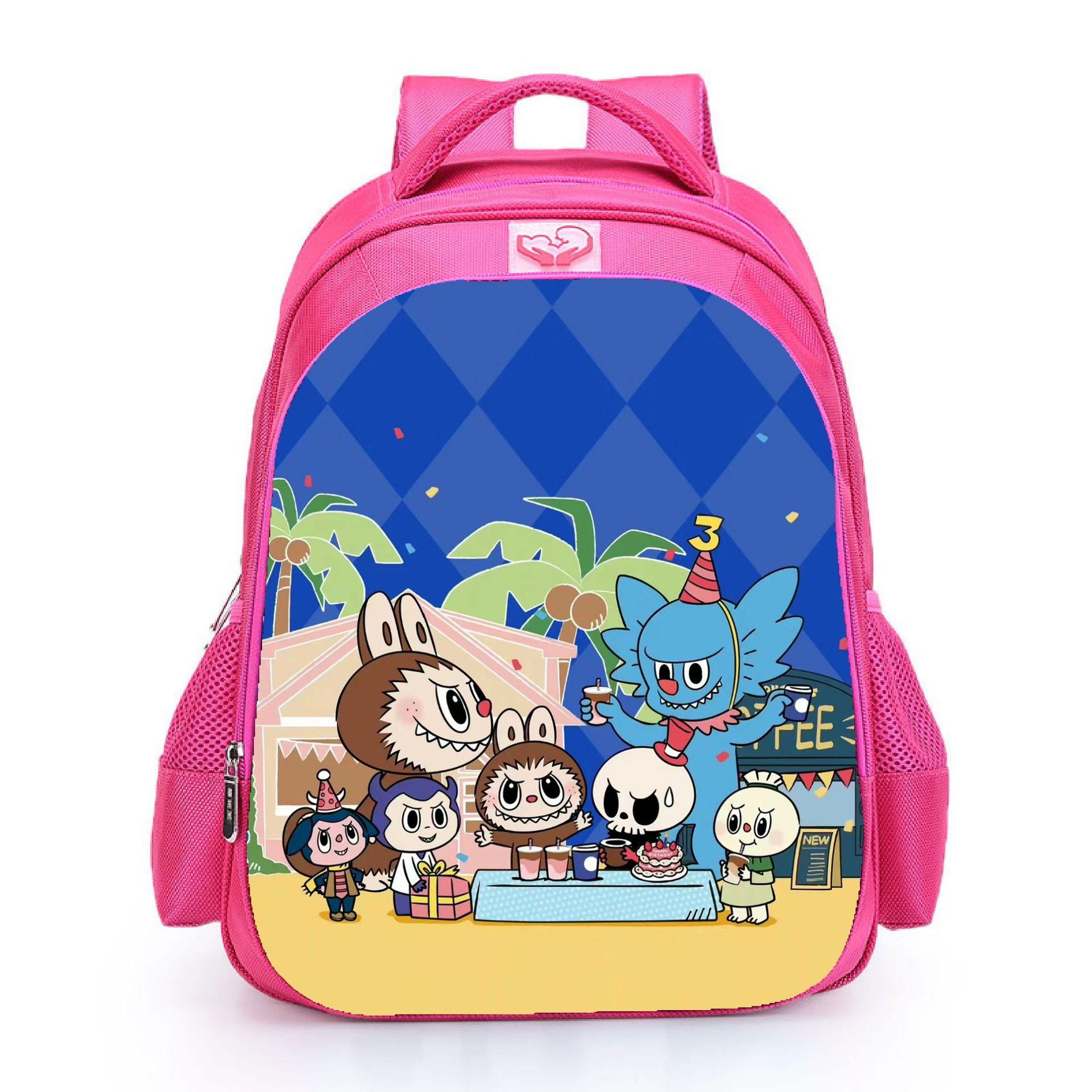 

Labubu School Bag Student Polyester Comfortable Backpack Large Capacity Backpack Female 5401 CLE S