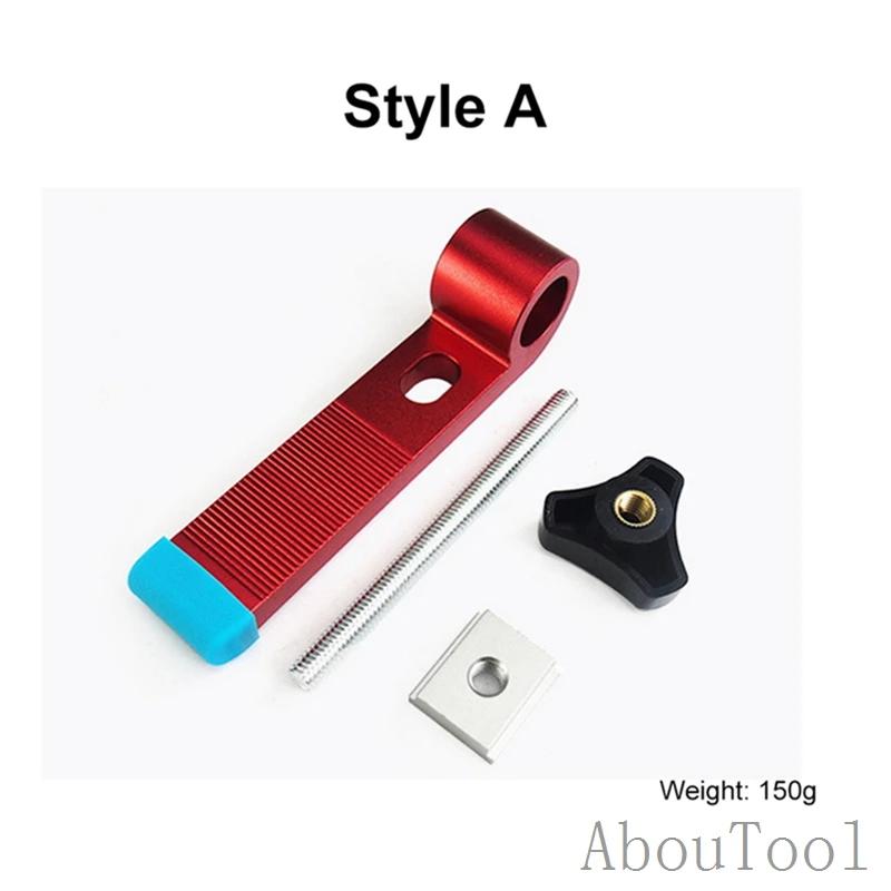 T Track Aluminum Alloy Wood Clamp Rail Slide Slot Stopper M8 Screw Positioning Limiter Miter Clip Fixed Clamp Woodworking Tools