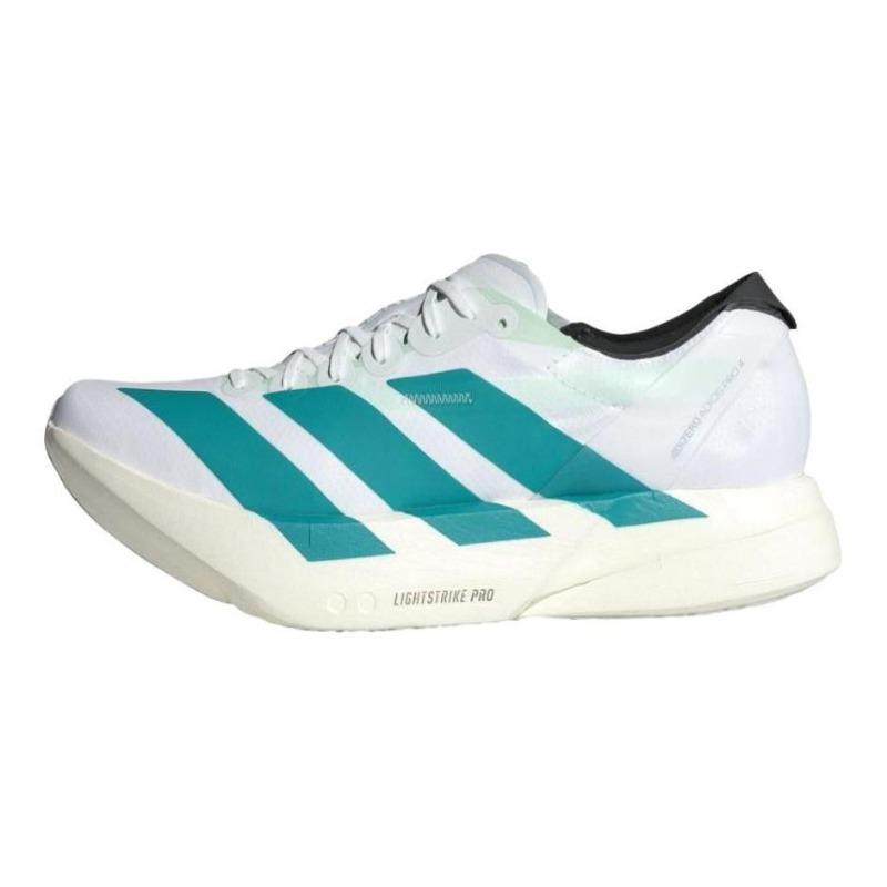 adidas Adizero Adios Pro 4 men low-top running shoes white-cyan JR1267 40