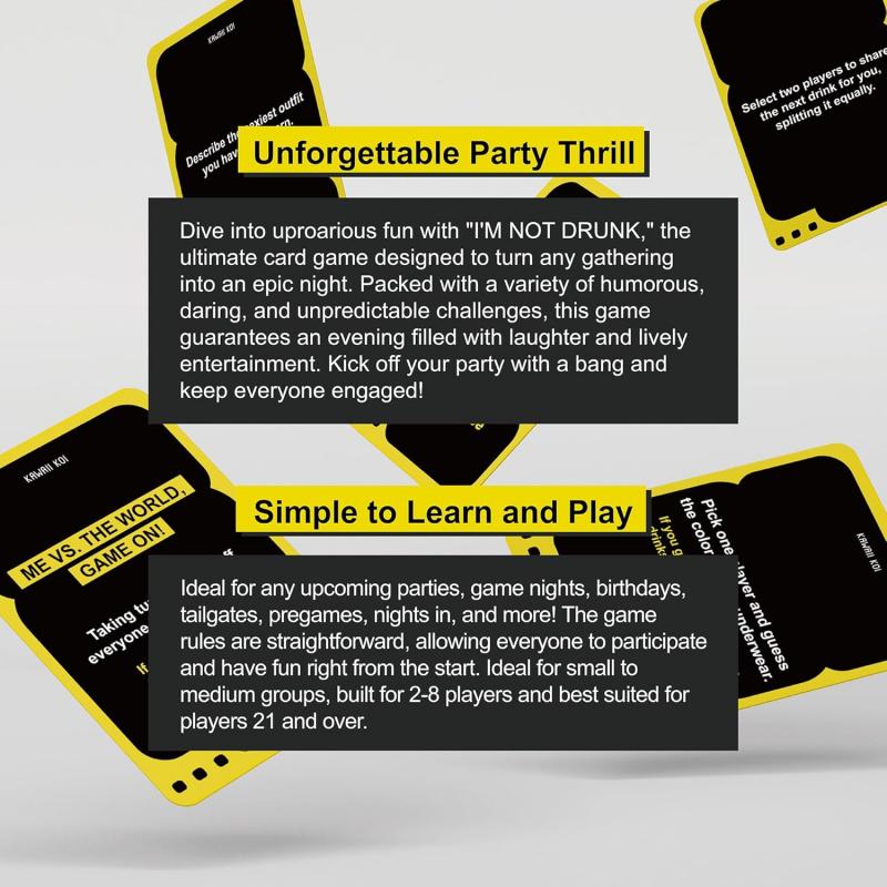 Gioco di Carte da Bere Divertente per Adulti – Gioco di Carte da Festa da 55 Carte per Serate di Giochi, 21° Compleanno, Addii al Celibato e al Nubilato