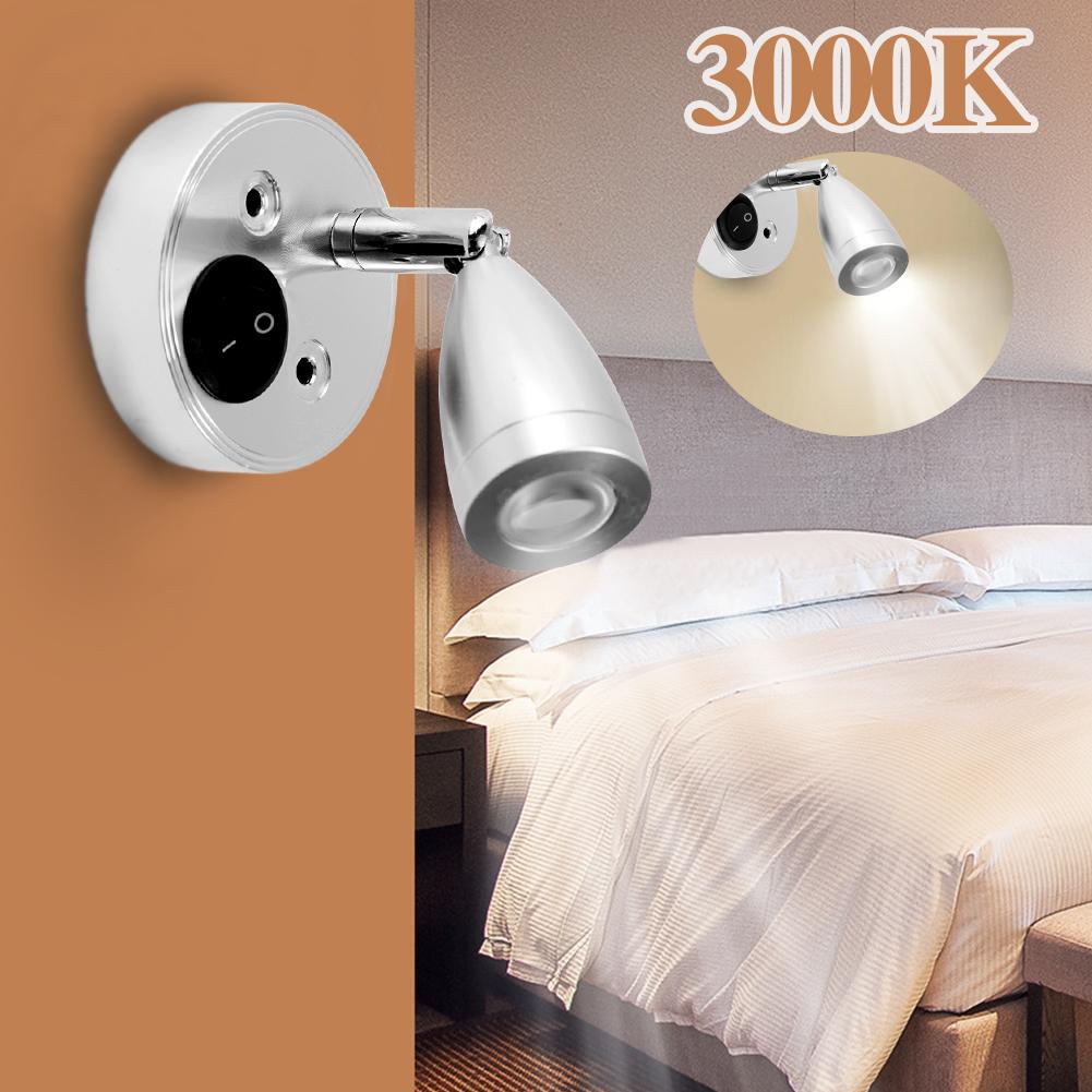 DC12V 3W LED Spot Reading Light RV Camp Boat Wall Bedside Lamp Boat Home Trailer Interior