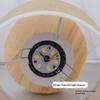 Warm Light Table Lamp Vintage Pleated Bedside Light USB Powered Decorative Lamp for Bedroom Creative Gift