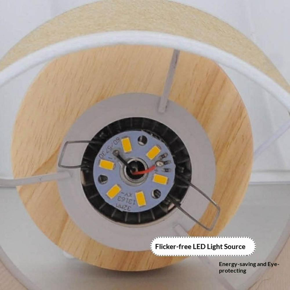 Warm Light Table Lamp Vintage Pleated Bedside Light USB Powered Decorative Lamp for Bedroom Creative Gift