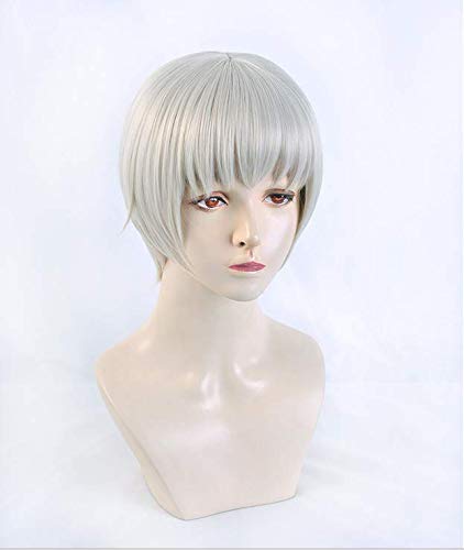 Jujutsu Kaisen Cosplay Wig, Inumaki Toge Costume with Wig Net, Perfect for Halloween, Events, and Christmas, Perfect for Costumes, Disguises, and Cost