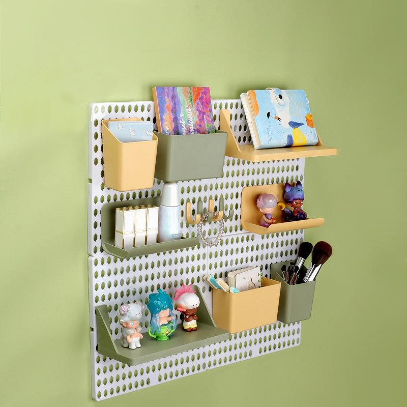 Hole-free Household Hole Board Wall Dormitory Kitchen Bathroom Wall Shelves Shelves Wall Mounted Storage Racks Partitions