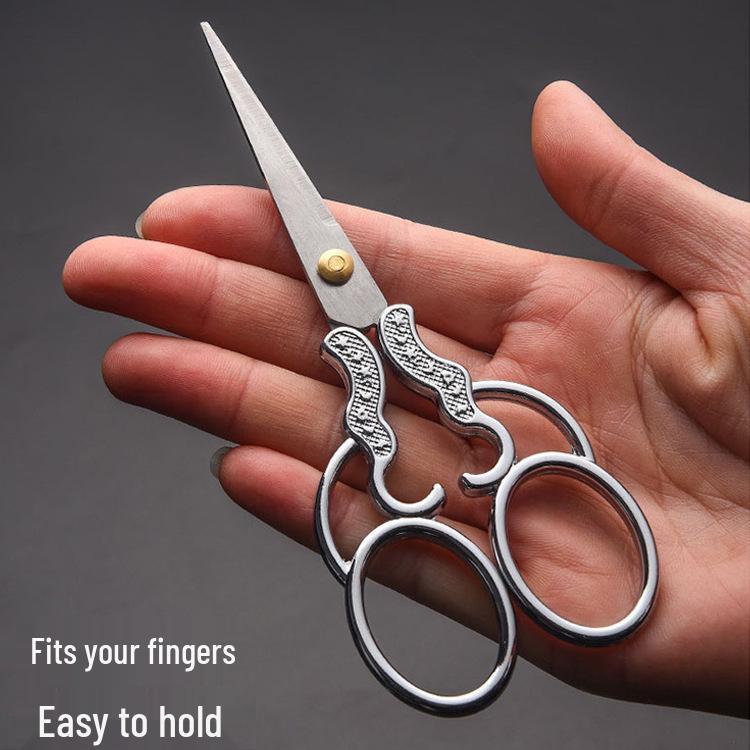 Vintage Small Scissors for Home, Student Art, Embroidery, Yarn, Office, Paper Cutting, and Tea Bag Trimming