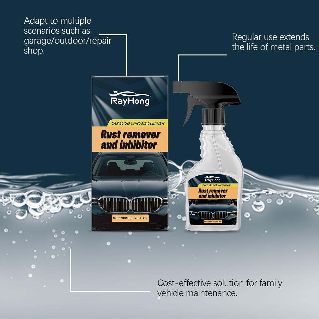 Rust Inhibitor Spray Iron Powder Remover Multipurpose Metal Polishing Refurbish Repairing Rust Stains Auto Tire Hub Care