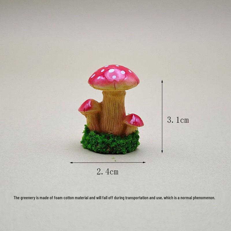 Миниатюрный мерцающий гриб-бонсай - Милое настольное суккулентное украшение