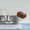 Porcelain Swan Figurine Tissue Holder Organizer Elegant Animal Statue Ornament for Living Room