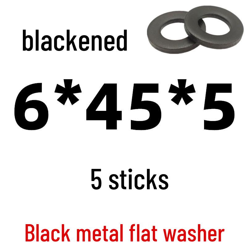 Thickened Black Iron Flat Washer for Screws, Non-standard Round Design