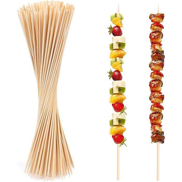 Lg-Expro Unisex Lot 100 Bamboo Skewers 40 Cm Long For Marshmallow Barbecue Snack Fruits Sausages And 40Cm-100Pcs