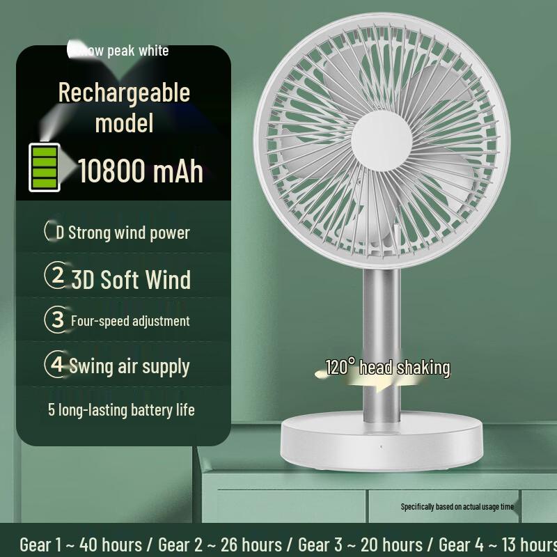Jingxin Tragbarer USB-wiederaufladbarer faltbarer Schreibtischventilator