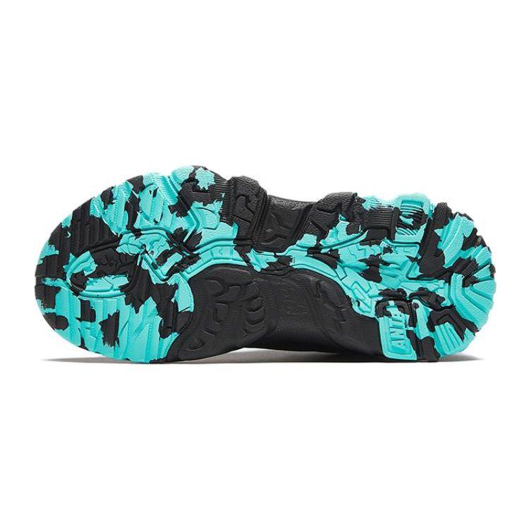 Anta Kids Summit 2.0 Non-Slip Shock Absorbing Durable Casual Shoes Kids Sneakers Black Fluorescent-Green 312246973H-13
