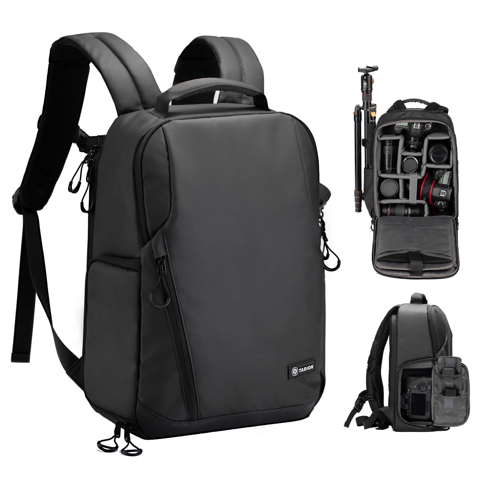 

TARION Camera Camera Large Capacity Side Tripod SLR Camera Digital Camera Camera Suitable for Commuting and TRL Bag, Backpack, 11.5L, Access, Storage, чорний