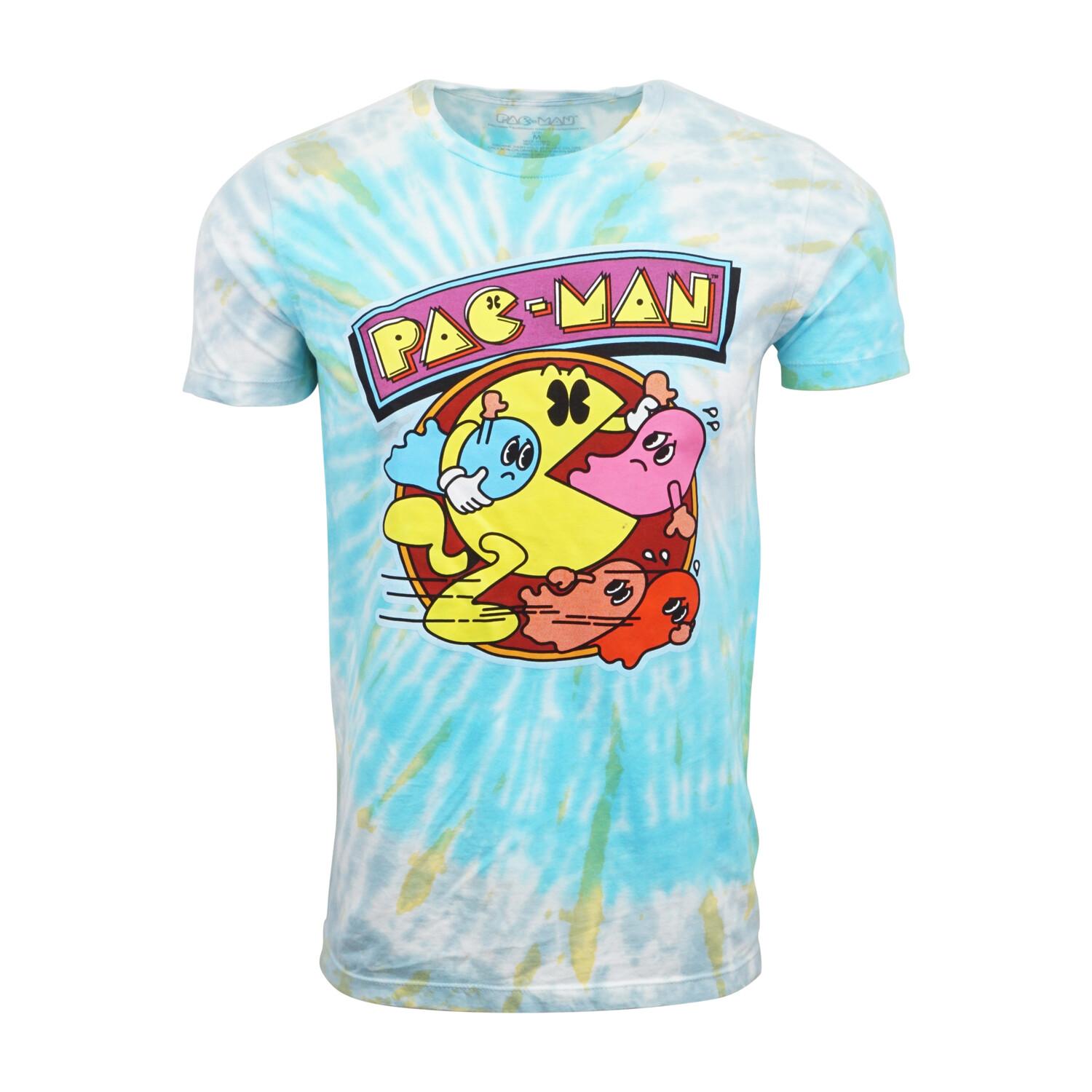 PACMAN GRAPHIC TIE DYE T SHIRT UNISEX ADULT XL