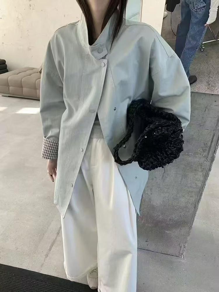 Korean-British Style Women's Mid-Length Trench Coat - Retro, Versatile, High-End for Spring & Autumn 2025