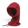 Winter Scarf And Hat Integrated For Outdoor Cycling, Warm Knit Scarf, Woolen Hat, Ear Protection, Solid Color Scarf, Drawstring