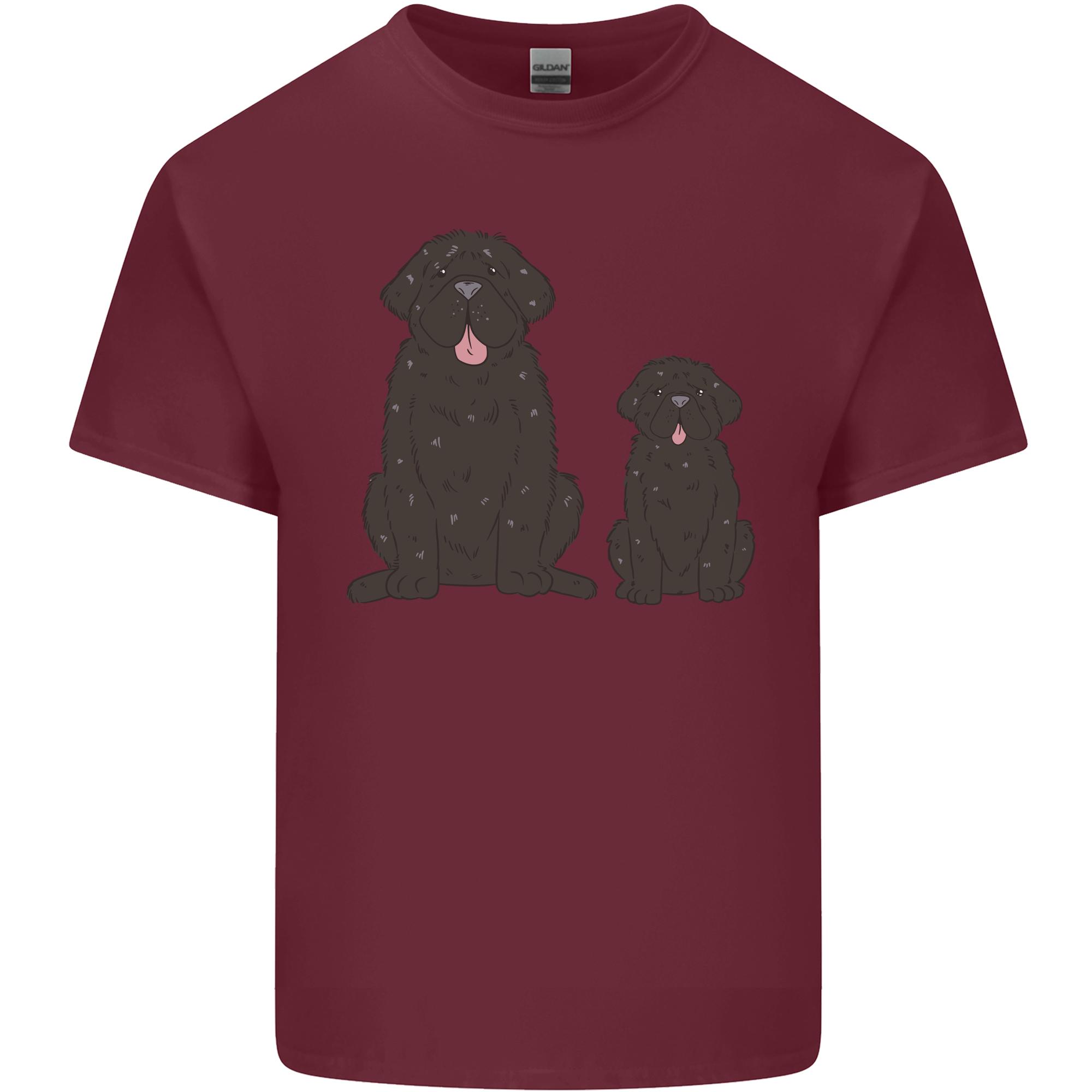 Newfoundland Dog With Puppy Unisexs Light Cotton TShirt S