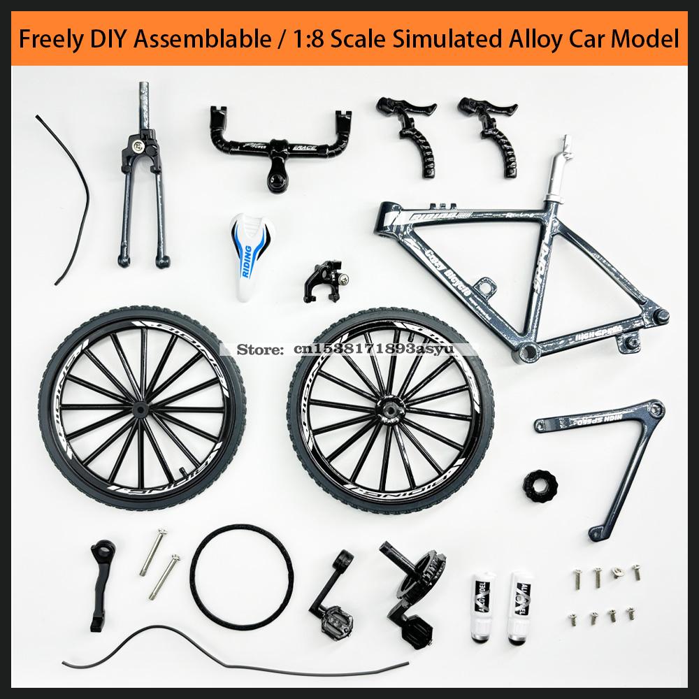 Mini 1:8 New Model Alloy Bicycle Diecast Finger Mountain Simulation Metal Bend Road Bike Collection Gifts Toys for children