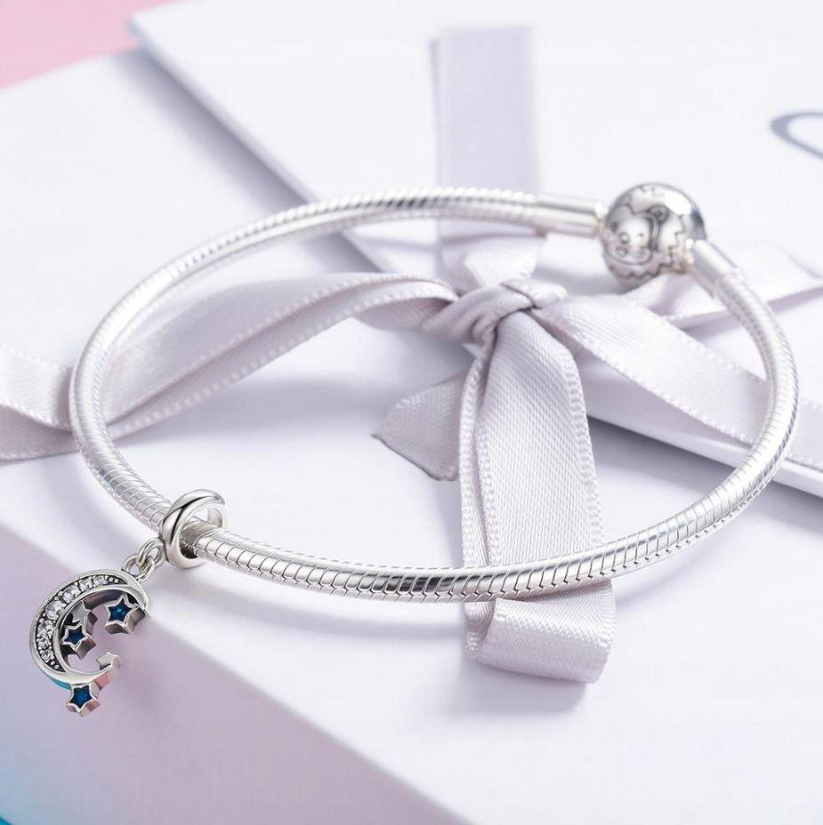Moon Charms Pr 925 Pendant Bead Charms Stars Night