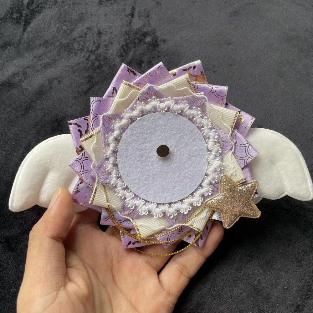 Flower Anime Badge Display Base Wings Colorful Badges Pins Tray  Bag Accessories