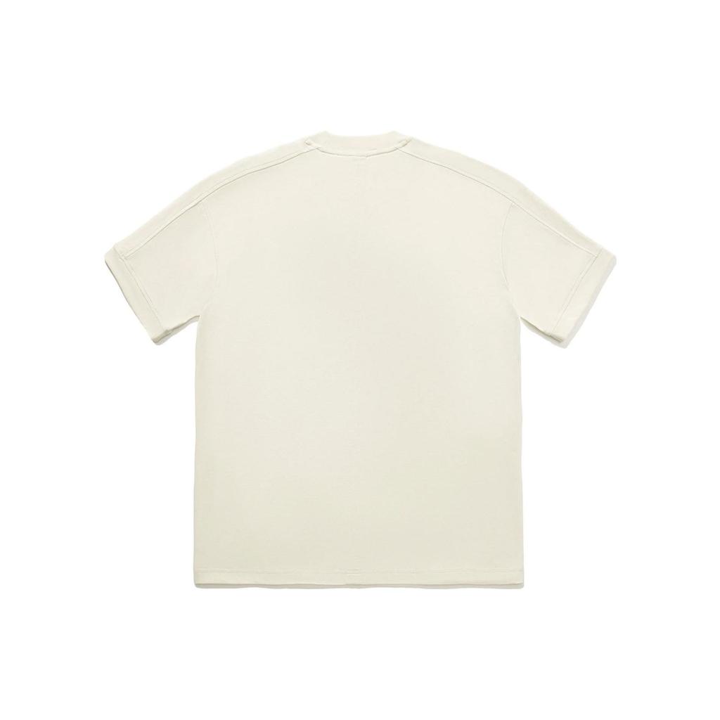 Li Ning X Jackie Chan Collaboration Kung Fu Series Comfortable Fashion Printed Loose Short Sleeve T-Shirt Unisex Tops Paper-White AHST619-1