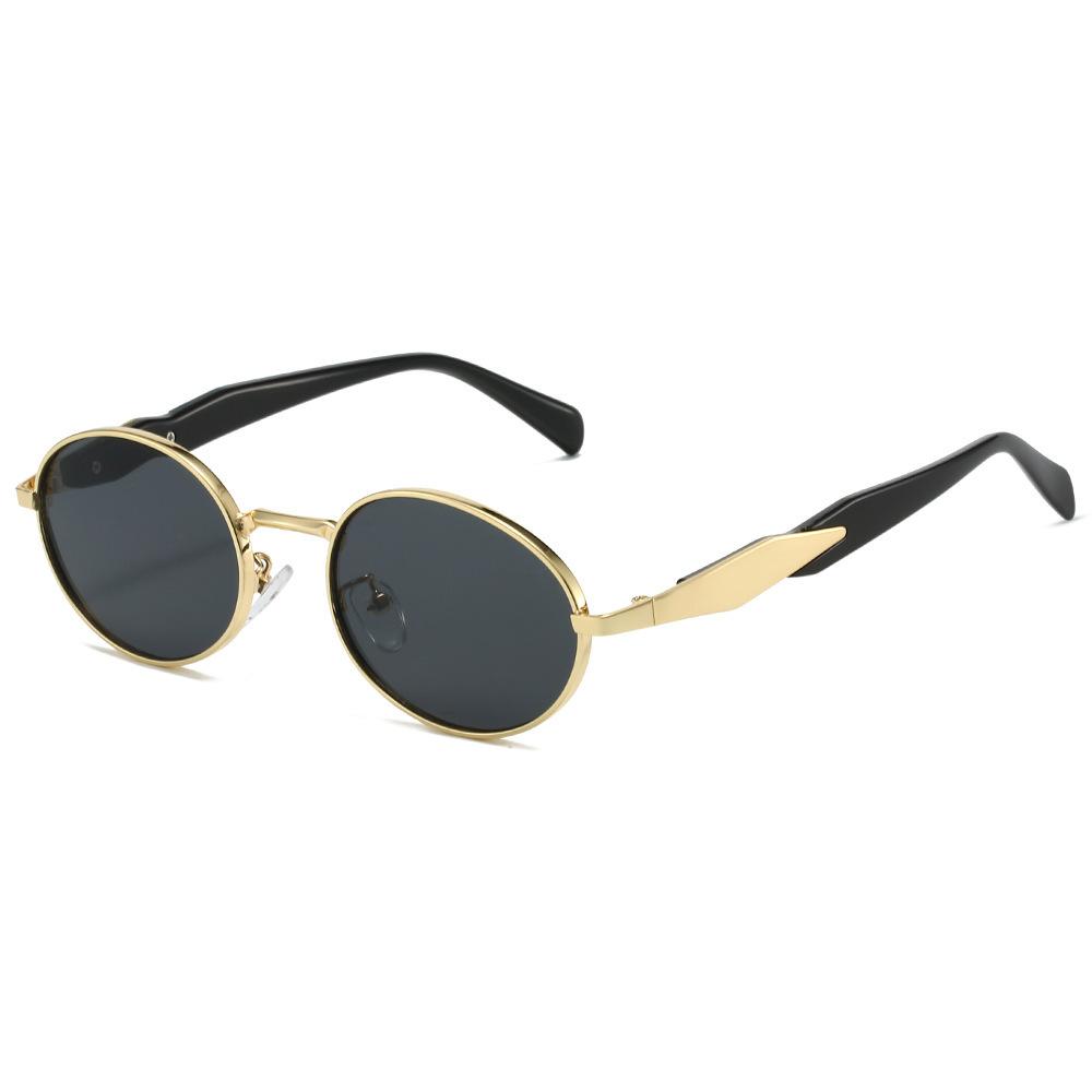3pcs Oval Sunglasses Women Metal Retro Trend UV400 Luxury Brand Eyewear High Quality Classic Men Outdoor Sun Glasses